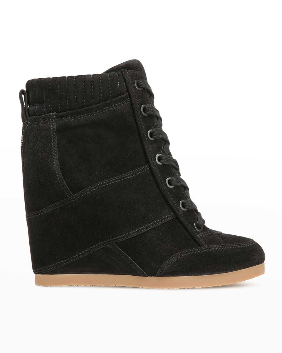 Elissa Suede Wedge Sneakers